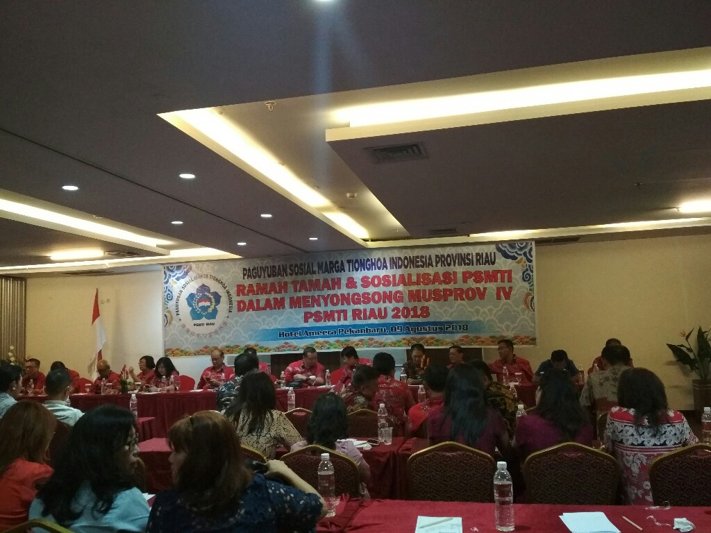 <div>Suasana ramah tamah dan sosialisasi PSMTI Riau jelang Musprov, Kamis malam (9/8/2018).</div><div><br></div>